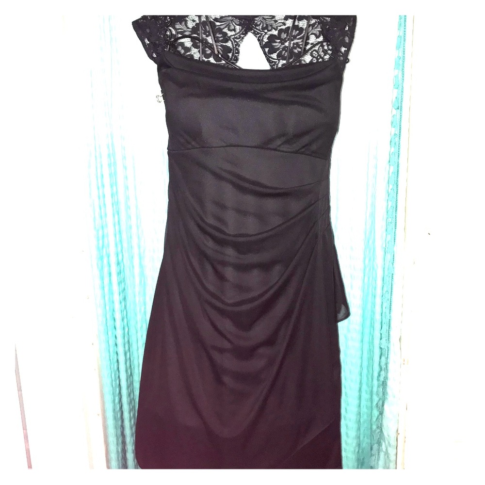 LBD with Lace Sleeve & Back (Size 14)